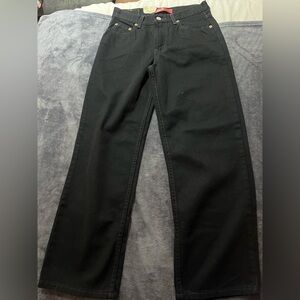 NWT LEVI Classic Black Straight-Leg Jeans 14
